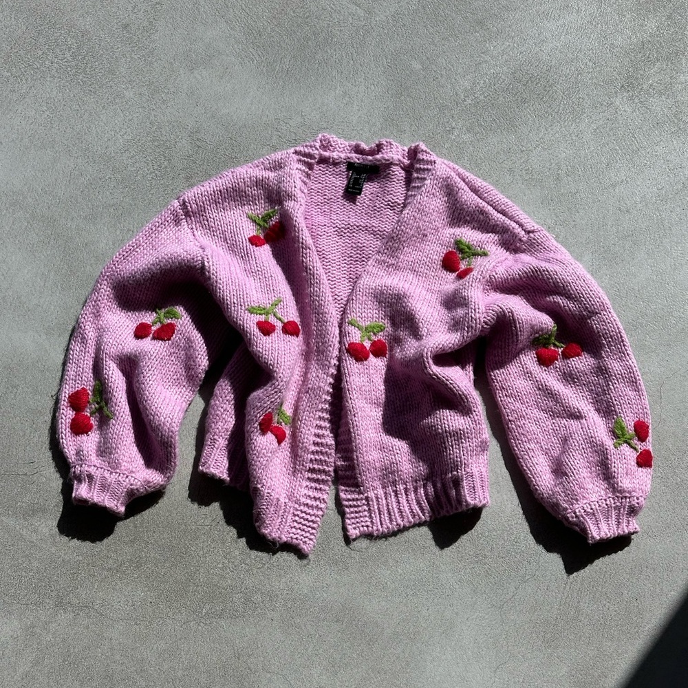 Girl’s Cherry Cardigan